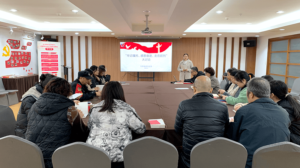 刘潭服装支部党员大会