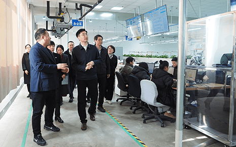 热烈欢迎无锡市副市长孙玮带队莅临刘潭服装参观指导工作