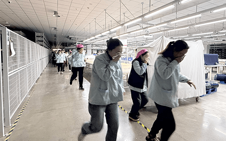 以练筑防安全护航｜刘潭服装开展全员应急疏散演练