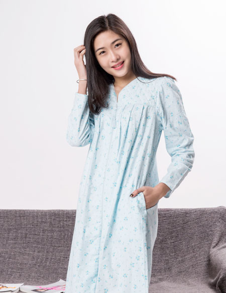 女式长袖睡裙