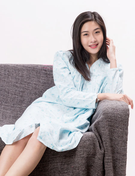 女式长袖睡裙